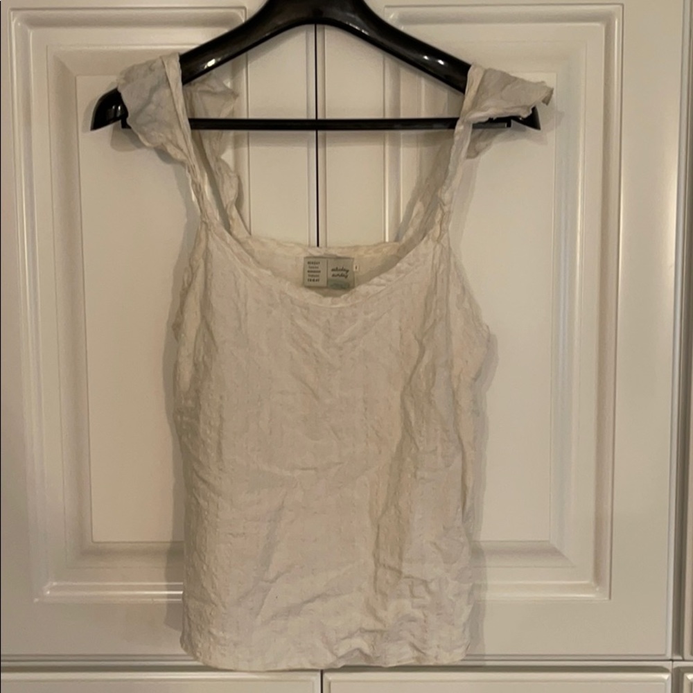 White Saturday Sunday Tank